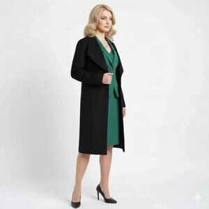 Nwt $159 MARC NEW YORK Black Open Front Coat M/L